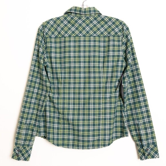 Aritzia TNA Flannel Shirt Plaid Green Button Up Medium - Picture 2 of 15